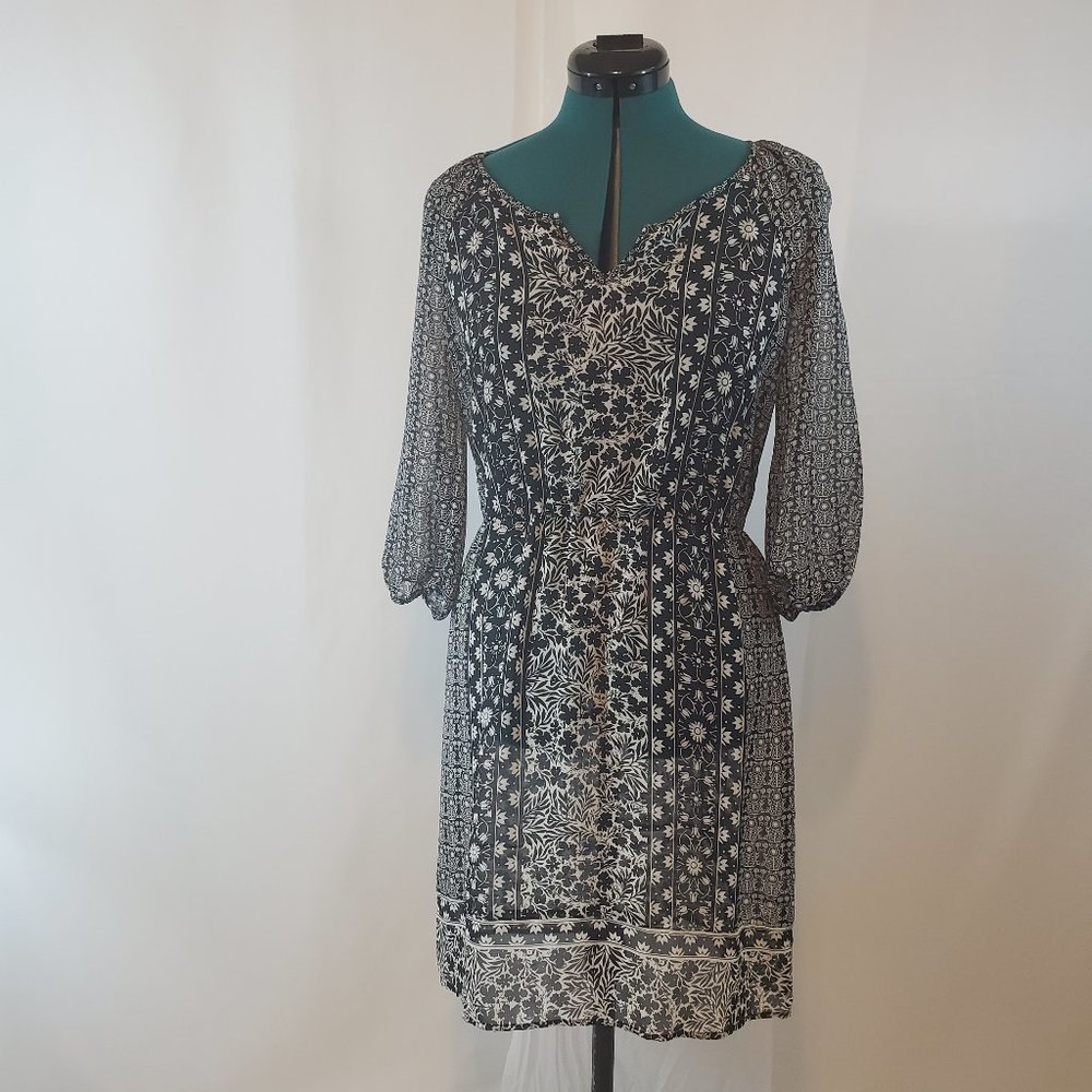 Old Navy - Size Small - Black/White Sheer Dress
